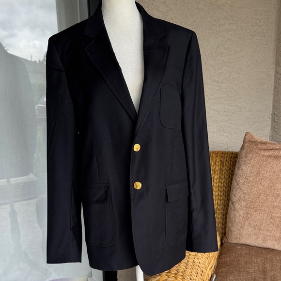 Loro Piana Brooks Brother Blazer Women’s Medium / Large Size 20 Black - Picture 2 of 15